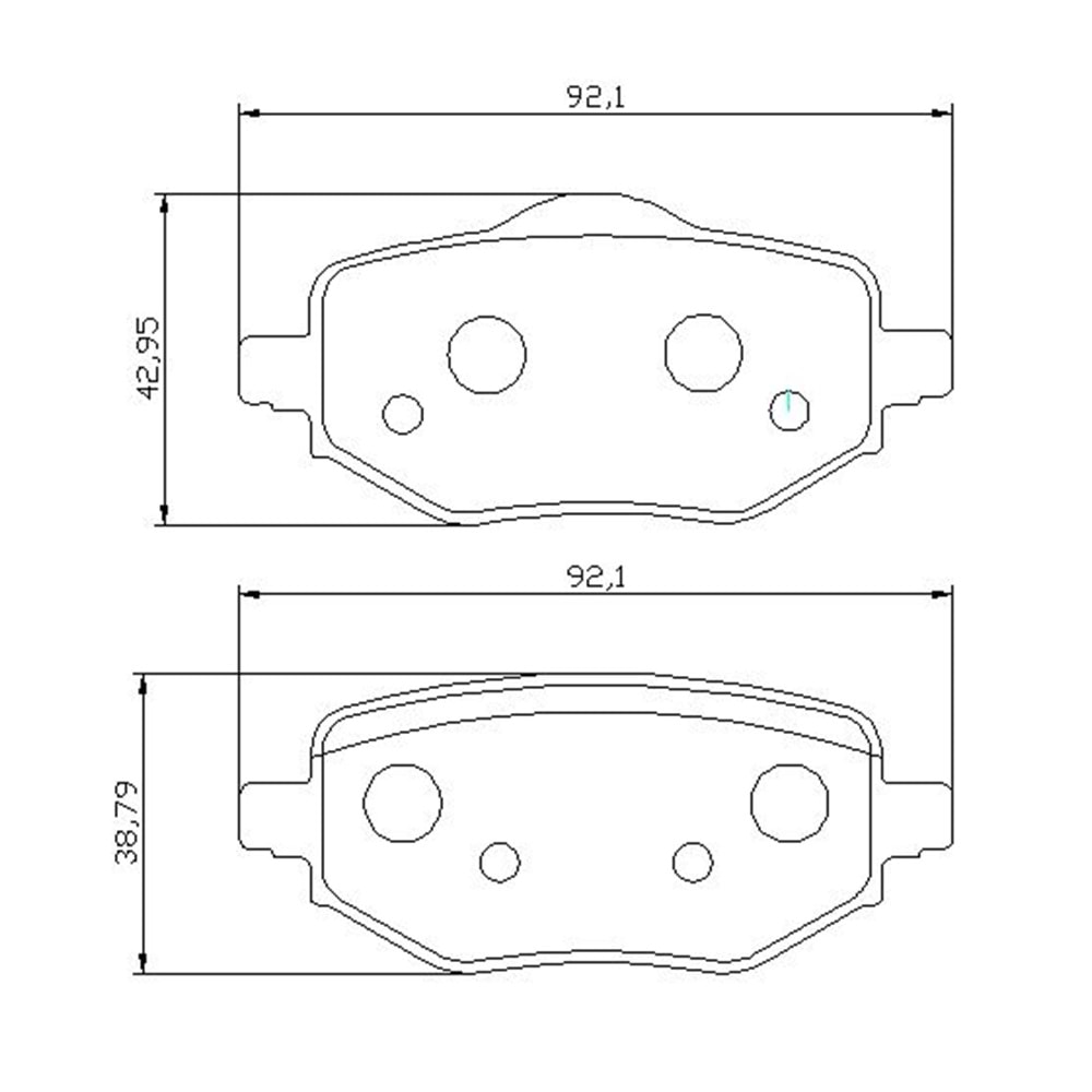 FREN BALATASI ARKA-(PEUGEOT 2008 2018 CORSA F ELEKTRİKLİ MOKKA B