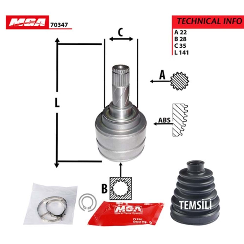 AKS KAFASI İÇ CORSA B X17D İNCE FREZE