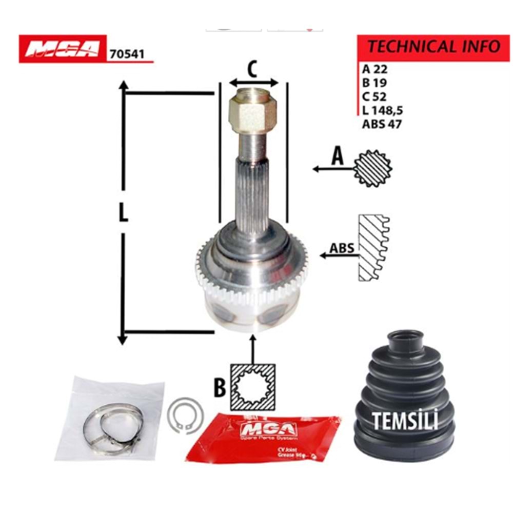 AKS KAFASI DIŞ KALOS 1,2 8V