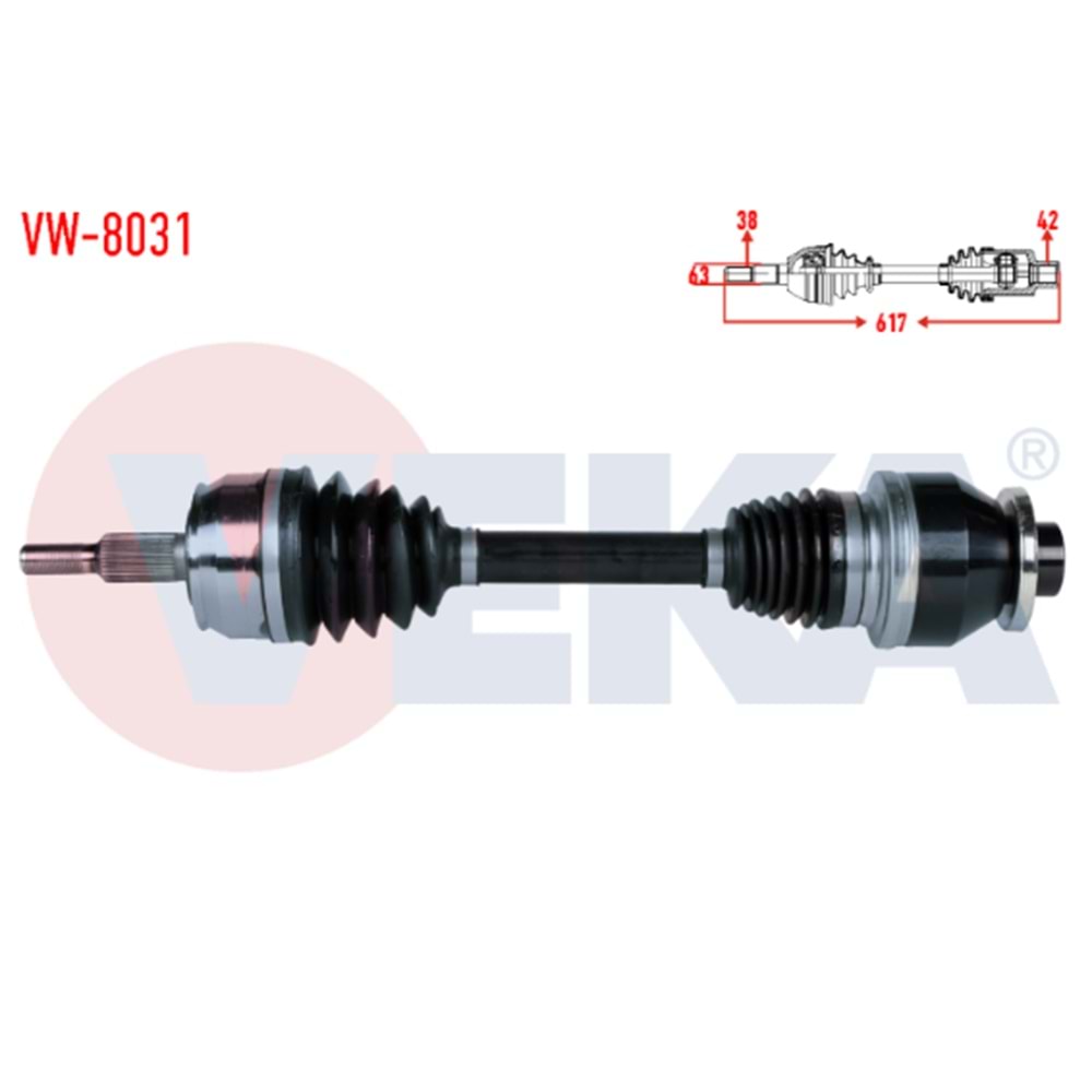 KOMPLE AKS SOL ÖN VOLKSWAGEN TRANSPORTER VI 2.0 TDİ 2015-