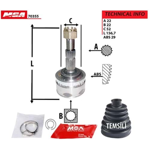 AKS KAFASI DIŞ MERİVA Z16XE