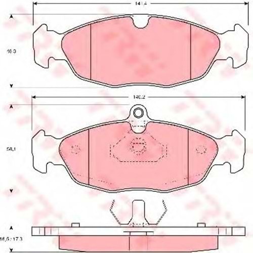 BALATA ÖN ASTRA F CORSA B VECTRA A 1,8 1,4