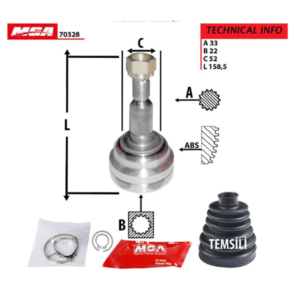 AKS KAFASI DIŞ ASTRA G 1,4 1,6