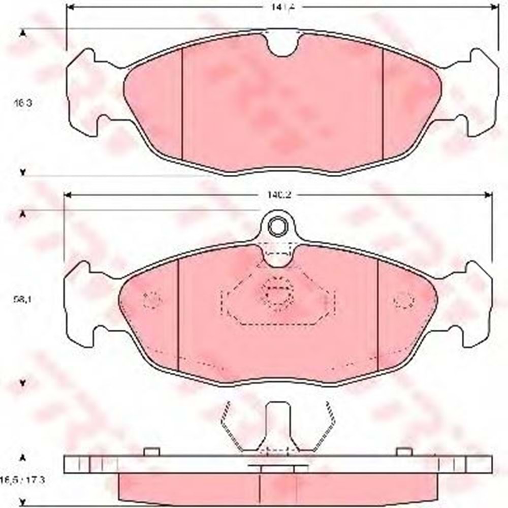 BALATA ÖN ASTRA F CORSA B VECTRA A 1,8 1,4